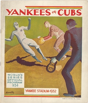 1932 World Series Program - Cubs vs. Yankees- Yankee Stadium 